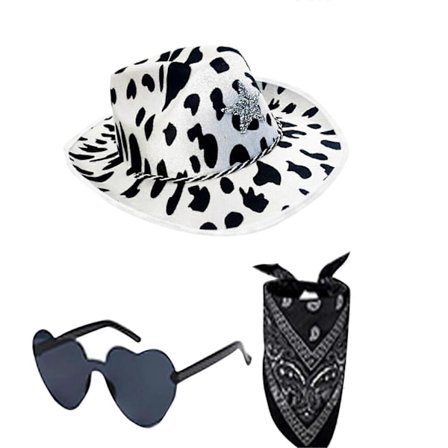 Voksen Høj Hat Western Cowgirl Hat Bredskygget Bonnet Hat Mode Turban Musikfestival Party Hat Nyhed Cosplay Kostume sort jakkesæt