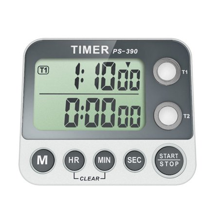 Kök Timer, 2 Kanals Kök Timer, Justerbar Buzzervolym,