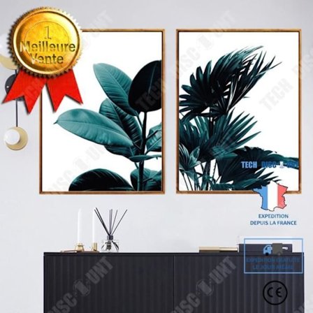 Sisustuskangas - TECH DISCOUNT - Kasvit - 2 kappaleen setti - 40x50cm - Monivärinen