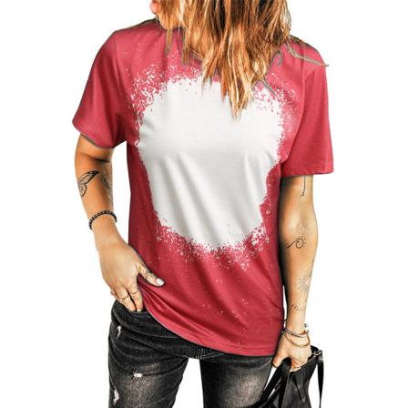 Dam T-shirts Tie Dye Gradient Hole Digital 3d Printing Summer