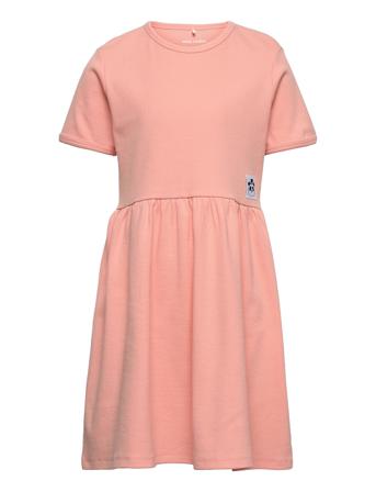 Solid Rib Ss Dress Pink Mini Rodini