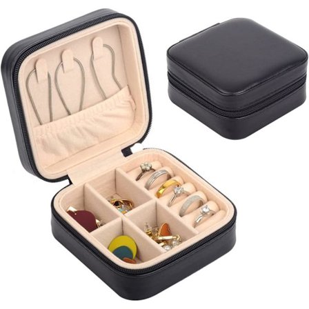 Rejse Smykkeæske Mini PU Læder Rejse Smykkeæske til