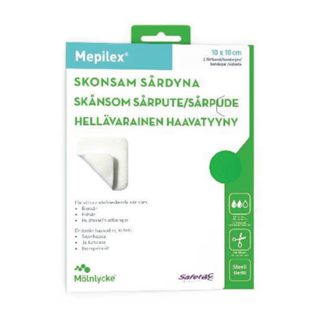 Mepilex Skumbandasje, 10 x 10 cm, 2 stk.
