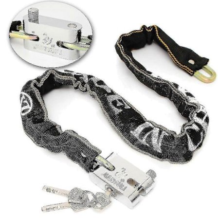 Kedjelås Cykel Kraftigt Säkerhetslås Motorcykel Moped + 3 Nycklar