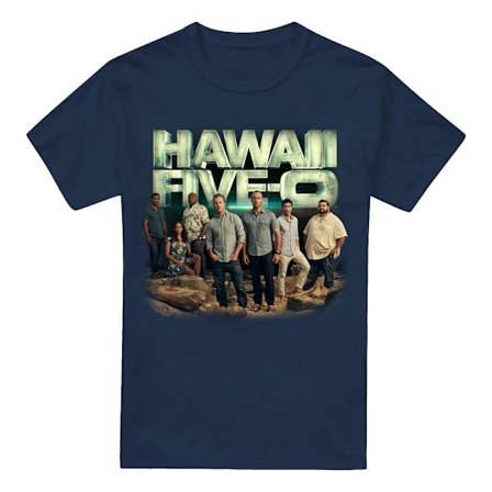 Hawaii Five-0 Herr T-shirt Med Skådespelare S Marinblå