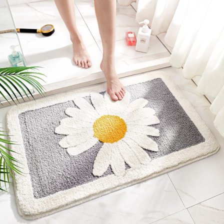 Grå 40*60cm skridsikker vaskbar bademåtte dør måtter brusebadsmåtte