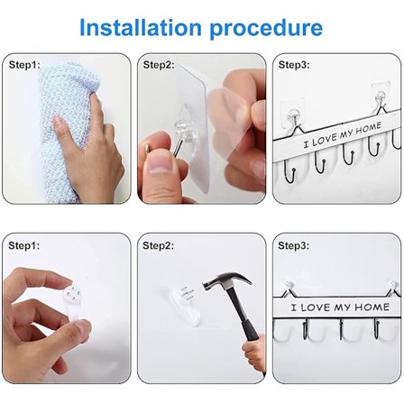 Avaimenpidike seinälle, liima-avainpidike, ei vahingoita avainpidikettä seinälle, jossa on 5 avainpidikettä avaimille, avainpidike seinän eteiseen