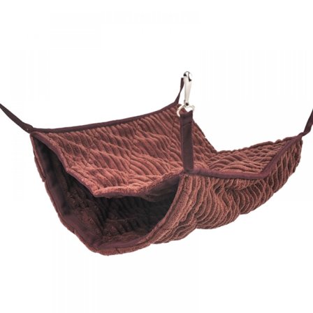 Fågelbo hängande hängmatta säng leksak husdjur, papegoja kärleksfågel hamster och andra små husdjurstillbehör plysch hängmatta(brun)