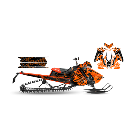 Dekalkit SweTown Broken Up Oransje - Polaris Axys 800 SKS 146 2018-2020