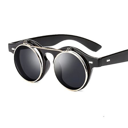 Runda solglasögon för män och kvinnor, unisex, retro vintage design, små solglasögon för män, solglasögon för körning, damglasögon