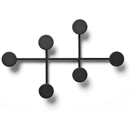 Enkelt Krog Vægophæng Krog Veranda Dekorativt Hængende Væg Knagerække Krog Række To Farvemuligheder A+ (farve : Sort)