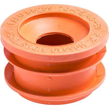 Faluplast 85259 Gumminippel 75-70/50-40, orange, Inomhusavlopp