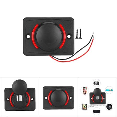 3.1A DC12V/24V Svart Bil Dobbel USB-Port Strømadapter Sokkeluttak med LED (Rød)