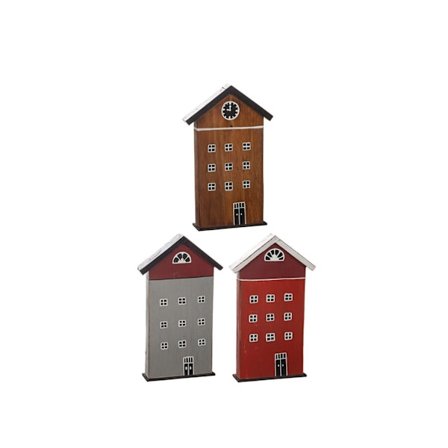 Hus i trä 15x25cm Different Design