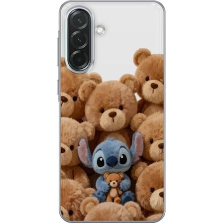 Kompatibel Mobilcover til Samsung Samsung Galaxy A36 Sød og sikker illustration med Stitch omgivet af bamser, der skaber en varm og legende følelse