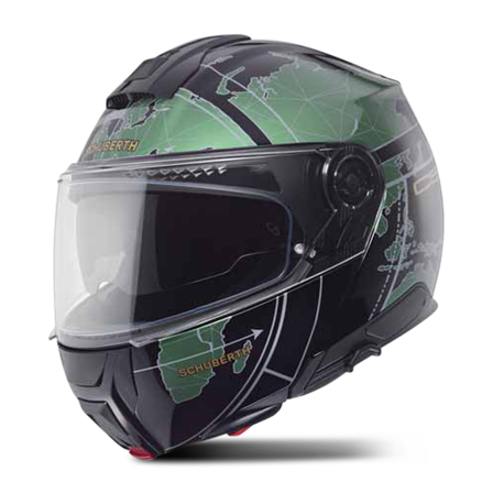 Avattava Kypärä Schuberth C5 Globe Vihreä S