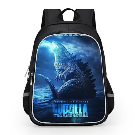 Godzilla Print School Bag Kids Waterproof Backpack #1 Y