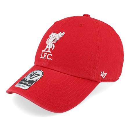 47 Brand - Football Rosso adjustable Cappellino - Liverpool FC Liverbird Clean Up Red Adjustable @ Hatstore