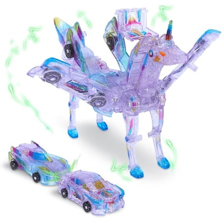 2-i-1 Transformer Bil Enhörning – Magnetisk Forvandlingsbil & Robotleke for Barn