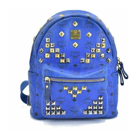 MCM Pre-owned, Pre-owned Backpacks Blauw, Dames, Maat:ONE Size