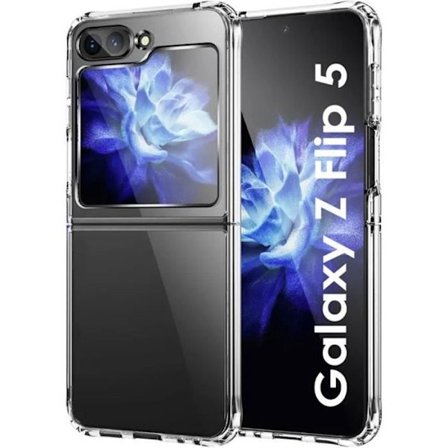 Fodral till Samsung Galaxy Z FLIP 5 - Stötsäkert, skyddande, mjukt silikon, transparent Phonillico