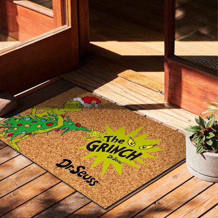 Grinch Jul dörrmatta inomhus och utomhus matta golvmatta juldekoration present - Perfekt