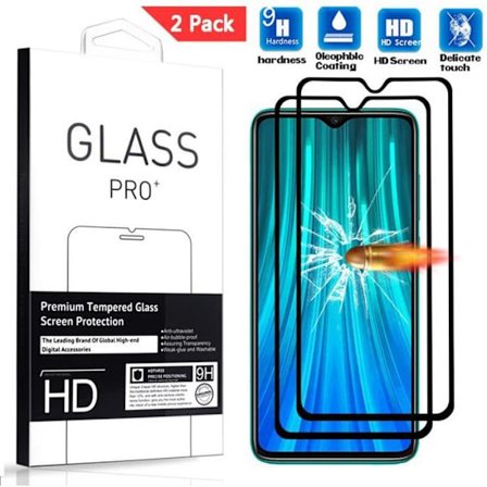 Skärmskydd - Xiaomi - Redmi Note 8 Pro - Härdat glas - 2-pack - Reptålig
