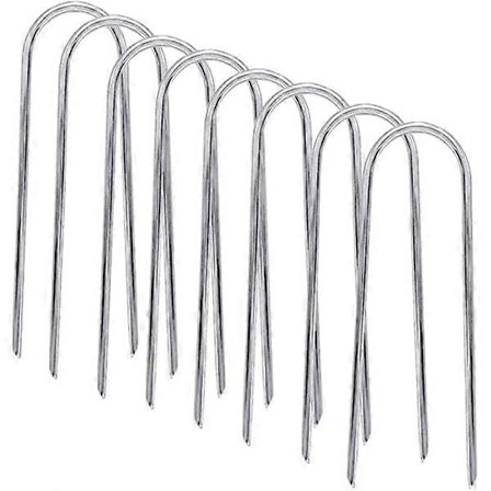 Vahva U-mallinen trampoliinin maa-ankkuri jalkapallomaaleihin, retkeilytelttoihin ja suuriin puutarhakoristeisiin 8 kpl