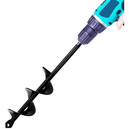 Uendelig skrue til plantning, 4 x 45 cm jordbor, løgbor, løg og massivt bor til 3/8" sekskantet træningsboremaskine