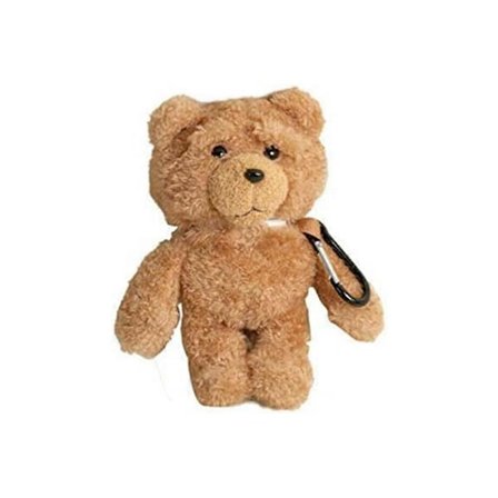 För Airpods-fodral, Sött 3D Tecknad Docka Teddybjörn Airpods 1 och 2 Gen Skal Krokar Knapp Hörlursfodral Laddningsbart, Stötsäkert, Fallsäkert och 