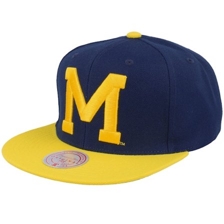 Mitchell & Ness - Azul snapback Gorra - Michigan Wolverines Team 2 Tone 2.0 Navy/Yellow Snapback @ Hatstore