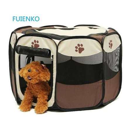 Efterårskampagne, 72x45cm Sammenklappeligt Ottekantet Hegn Hvalpelegegård Til Dyr