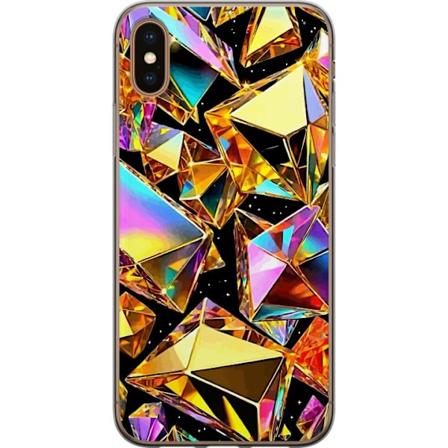Apple iPhone XS Max Läpinäkyvä kuori 3D Kulta