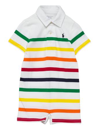 Striped Cotton Jersey Polo Shortall Patterned Ralph Lauren Baby