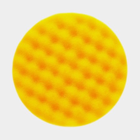Våfflad polertrissa Mirka Golden Finish Pad-1, Ø155 mm x 25 mm, hård/grov, passar Ø150 mm stödrondell, gul, 2-pack