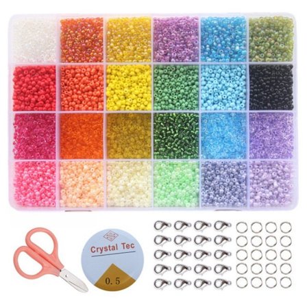 DIY Perleopbevaringsboks med tilbehør - 24 rum