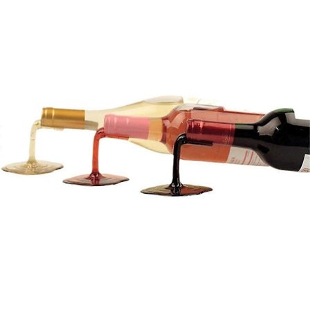 3 STK Unik Hældende Vinreol Moderne Vinopbevaringsholder Vinflaske Display Stand til Vinskab