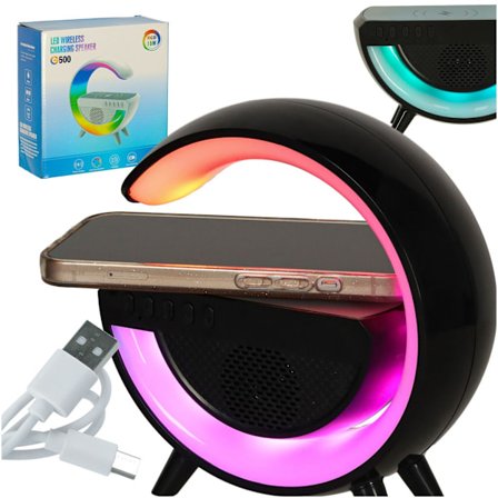 LED G-lampa med induktiv laddare svart