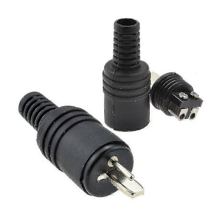 2-polig DIN-kontakt för högtalare och HiFi-anslutning med skruvterminaler [2-pack] Hfmqv