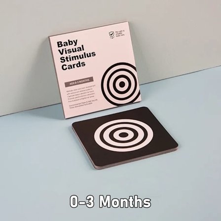 1 Set Baby Visuella Kort Högkontrastkort 0-3 MÅNADER 0-3 MÅNADER