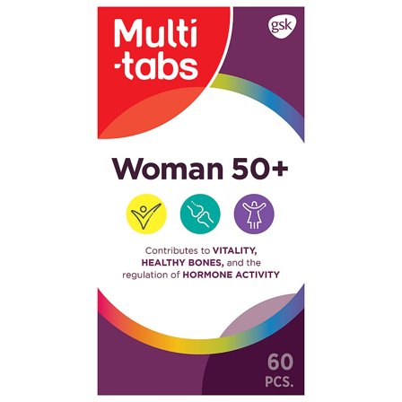 Multi-tabs Woman 50+ 60 tabl., Helse & Madvarer, Kosttilskud Til Kvinder, Overgangsalder