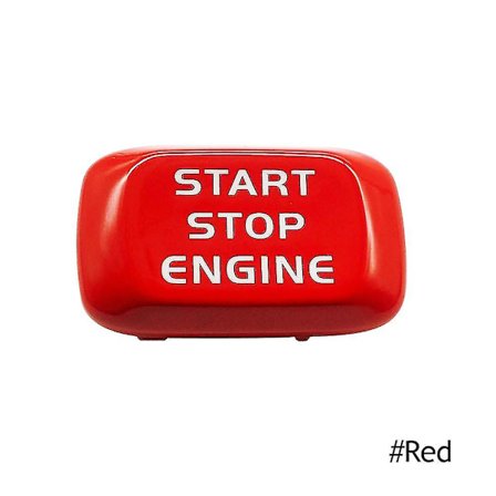 Bilmotor Startknapp Erstatning, Stoppknapp, Nøkkeldekor, Trimklistremerke for Volvo V40 V60 S60 Xc60 S80 V50 V70 Xc70 Bil Styling-yvan Rød