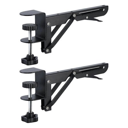 Tangentbordslåda för Skrivbord Hopfällbart Fäste Klammer Metall