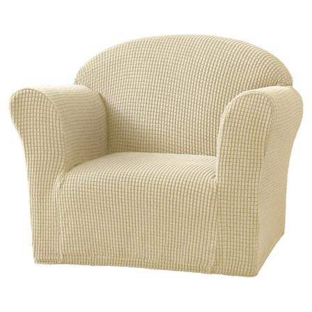 Soffomslag Mini Storlek Soffomslaget Fåstol Överdrag Settee Slipcover Barn Stol Elastisk Mjuk 1Seat Stretch Sol. Id Färg Julname light yellow