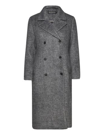 Sltenerife Double Breasted Coat Outerwear Coats Winter Coats Svart Soaked In Luxury*Betinget Tilbud
