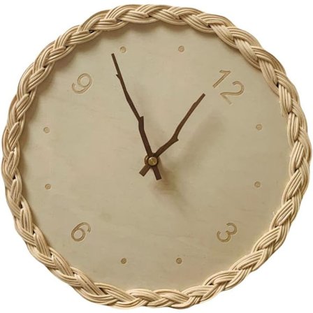 Naturlig rotting väggklocka rustik träklocka tyst väggklocka väggdekoration