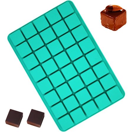 Silikone chokoladeforme 40 hulrum firkantede og brownie til