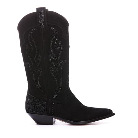 Sonora, Cowboy Boots Zwart, Dames, Maat:40 EU,suede