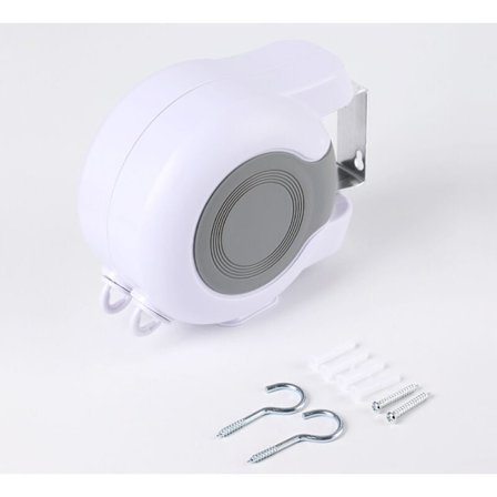 Utomhus Retractable Klädstreck, 13m Expanderbar Väggmonterad Klädhängare med 2