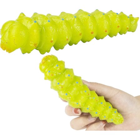 2 stk. bløde larvefigurer realistiske store larvemodel falsk monark larve håndmalet krybende insekter til videnskabelig pædagogisk læring